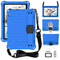 Case For Huawei Huawei Mediapad T5 10 / MediaPad M6 8.4 / MatePad T8 Shockproof / with Stand / Child Safe Back Cover Lines / Waves / Solid Colored / Geometric Pattern Silica Gel / PC