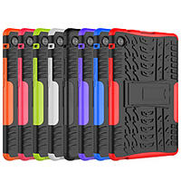 Case For Huawei Huawei Mediapad T5 10 Huawei Mediapad M5 Lite 10 Shockproof with Stand Back Cover Solid Colored TPU PC