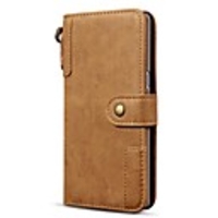 Case For Huawei Huawei nova 4e / Huawei P20 / Huawei P20 Pro Wallet / Card Holder / Shockproof Full Body Cases Solid Colored Genuine Leather