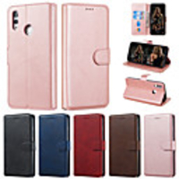 Case For Huawei Huawei nova 4e / Huawei P20 lite / Huawei P30 Lite Wallet / Card Holder / with Stand Full Body Cases Solid Colored PU Leather