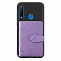 Case For Huawei Huawei P20 / Huawei P20 Pro / Huawei P20 lite Card Holder / with Stand / Ultra-thin Back Cover Flower PU Leather / TPU