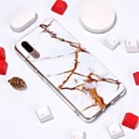 Case For Huawei Huawei P20 / Huawei P20 Pro / Huawei P20 lite Pattern Back Cover Marble Soft TPU