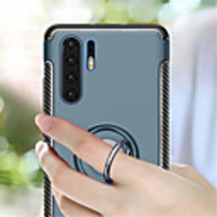 Case For Huawei Huawei P20 / Huawei P20 Pro / Huawei P20 lite Ring Holder Back Cover Solid Colored Hard PC