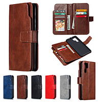 Case For Huawei Huawei P20 / Huawei P20 Pro / Huawei P20 lite Wallet / Card Holder / Flip Full Body Cases Solid Colored PU Leather / PC miniinthebox