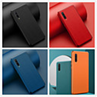 Case For Huawei Huawei P20 / Huawei P20 Pro / Huawei P30 Plating / Frosted Back Cover Solid Colored PU Leather / TPU / PC