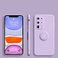 Case For Huawei Huawei P30 / Huawei P30 Pro / Huawei Mate 20 pro Shockproof / Ring Holder Full Body Cases Solid Colored Silicone