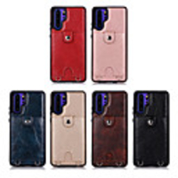 Case For Huawei Huawei P30 / Huawei P30 Pro / Huawei P30 Lite Card Holder / Shockproof Full Body Cases Solid Colored PU Leather