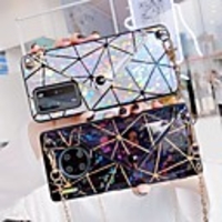 Case For Huawei Huawei P30 / Huawei P30 Pro / Mate 30 Card Holder / Shockproof Back Cover Solid Colored / Geometric Pattern PU Leather / TPU