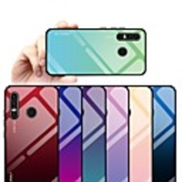 Case For Huawei Huawei P30 Lite Shockproof / Dustproof / Water Resistant Back Cover Color Gradient Hard TPU / Tempered Glass