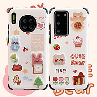 Case For Huawei Huawei P40 / Huawei Mate 30 / HUAWEI P30 Shockproof Back Cover Lines / Waves TPU