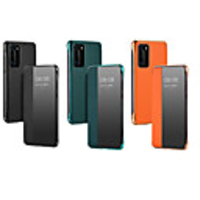 Case For Huawei HUAWEI P40 / HUAWEI P40 PRO / HUAWEI P40 Pro Shockproof / with Windows / Flip Full Body Cases Solid Colored PU Leather