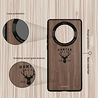 Case For Huawei HUAWEI P40 / HUAWEI P40 Pro / Mate 40 Shockproof Back Cover Wood Grain TPU miniinthebox