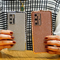 Case For Huawei HUAWEI P40 / HUAWEI P40 PRO Shockproof / Rhinestone Bumper Solid Colored Metal