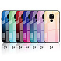 Case For Huawei Mate 10 lite / Huawei Mate 20 lite / Huawei Mate 20 pro Mirror / Pattern Back Cover Color Gradient Hard Tempered Glass