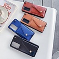 Case For Huawei Mate 30 / Mate 30 Pro / HUAWEI P40 Card Holder / Shockproof Back Cover Solid Colored PU Leather / TPU