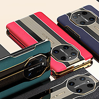 Case For Huawei Mate 40 / Mate 40 RS Porsche Design / Mate 40 Pro Shockproof Full Body Cases Word / Phrase Genuine Leather miniinthebox