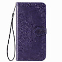 Case For Huawei Nova 7 5G / nova 7i / nova 7 SE Card Holder / Shockproof / Flip Full Body Cases Flower PU Leather