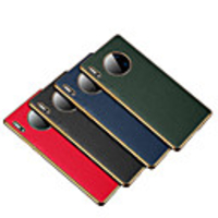 Case For Huawei Nova 7 Shockproof Plating Back Cover Solid Colored Genuine Leather Case For Huawei Nova 7 Pro Nova 7 SE Honor X10 Honor X10 Max P40 P40 Pro P40 Pro Plus Mate 30 Mate 30 Pro