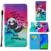 Case For Huawei P smart 2020 Honor 9S Y5P Y6P Wallet Card Holder with Stand Full Body Cases Word Phrase Panda PU Leather