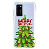 Case For Huawei P Smart 2020 Transparent Pattern Back Cover Christmas TPU Huawei P40 Lite E Y5P Y6P Y7P Nova 6se Y5 Y6 2019 P30 Pro