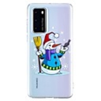 Case For Huawei P Smart 2020 Transparent Pattern Back Cover Christmas TPU Huawei P40 Lite E Y5P Y6P Y7P Nova 6se Y5 Y6 2019 P30 Pro