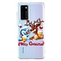 Case For Huawei P Smart 2020 Transparent Pattern Back Cover Christmas TPU Huawei P40 Lite E Y5P Y6P Y7P Nova 6se Y5 Y6 2019 P30 Pro