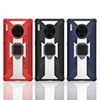 Case For Huawei P30 Lite P30 Pro P30 Huawei Mate 30 Pro 30 Lite 30 20 Pro 20X 20 Nova 5i Pro 5 Pro 5 4e V20 8X Shockproof Ring Holder Back Cover Lines Waves Armor Acrylic