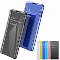 Case for Huawei P30 P30 Pro P30 Lite Plating Mirror Flip Full Body Cases Solid Colored PU Leather PC