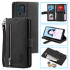 Case For Huawei P40 lite Card Holder Shockproof Flip Full Body Cases Solid Colored PU Leather TPU zipper miniinthebox