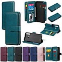 Case For Huawei P40 lite Huawei P smart 2020 Huawei Honor 9S Wallet Card Holder with Stand Full Body Cases Solid Colored PU Leather TPU for Huawei Y5P Huawei Y6P Huawei P40 Lite E