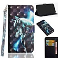 Case For Huawei P40 Lite Huawei P40 lite 5G Huawei Psmart 2020 Wallet Card Holder with Stand Full Body Cases Wolf PU Leather TPU for Huawei Y5P Y6P Y8P Psmart Z