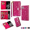 Case For Huawei P40 Lite P30 Pro P20 Mate 20 Y7 Y6 P Smart 2019 Wallet Card Holder with Stand Full Body Cases Solid Colored Glitter Shine PU Leather