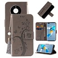 Case For Huawei P40 Lite Wallet Card Holder with Stand Full Body Cases Solid Colored Tree PU Leather Huawei Mate 40 Mate 20 Lite Mate 30 P30 Pro P20 Nova 7i 7SE