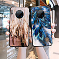 Case For Huawei P40 Pro/P40 Lite/P40/P30 Pro/P30 Lite/P30/ Mate 30 Pro/Mate 30/Nova 6/Nova 5 Shockproof Dustproof Pattern Back Cover Lines Waves Feathers TPU