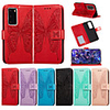 Case For Huawei scene map Huawei P40 P40 Pro P40 Lite Nova 7 Nova 7 Pro embossed embossed butterfly pattern PU leather card holder all-inclusive phone case