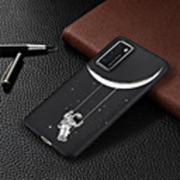 Case For Huawei Scene Map P40 P40 Pro P40 Lite Y5P Y6P Y7P Cartoon flower stick figure pattern black matte painted TPU material soft case phone case JY