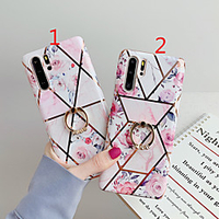 Case for Huawei Scene P30 P30 Lite P30 Pro Mate 30 Mate 30 ProStitching retro flower pattern electroplated diamond TPU material IMD process Ring stand all-inclusive mobile phone case