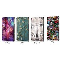Case For Huawei Tablets MatePad T8 Shockproof Full Body Cases Cartoon / Eiffel Tower / Flower PU Leather / TPU