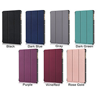 Case For Huawei Tablets MatePad T8 Shockproof Full Body Cases Solid Colored PU Leather / TPU