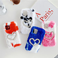Case For iPhone 11 Shockproof Back Colored/Heart / Plush TPU / Cotton Fabric For iPhone 11 Pro Max/X/XS/XR/XS Max/6 6S 7 8 Plus/SE 2020