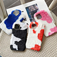 Case For iPhone 11 Shockproof Back Cartoon Colored / Plush TPU / Cotton Fabric For iPhone 11 Pro Max/X/XS/XR/XS Max/6 6S 7 8 Plus/SE 2020