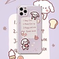 Case For iPhone 11 Pattern Back Cover Dog Word Phrase Cartoon TPU Case For iPhone 11 Pro Max / SE2020 / XS Max / XR XS 7 / 8 7 / 8 plus