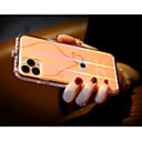 Case For iPhone 11 Pro Max / XS Max / XR / XS / 7 / 8 plus Shockproof Rhinestone Bumper Solid Colored Metal