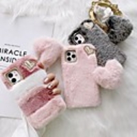 Case For iPhone 11 Pro Max Plush Heart Back Cover Case For iPhone 12 iPhone Se(2020) iPhone Xs Max Xr Xs iPhone 7 8 Plus iPhone 6s 6S Plus