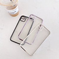 Case For iPhone 11 Shockproof / Plating Back Cover Transparent TPU Case For iPhone 12 / 11 Pro Max / SE2020 / XS Max / XR XS 7 / 8 7 / 8 plus