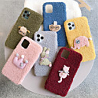 Case For iPhone 11 Shockproof Back Cover Animal / Cartoon / Plush TPU / Cotton Fabric For iPhone 11 Pro Max/X/XS/XR/XS Max/6 6S 7 8 Plus/SE 2020