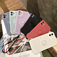 Case For iPhone 11 Shockproof Ring Holder Back Cover Solid Colored TPU Case For iPhone 11 Pro Max / SE2020 / XS Max / XR XS 7 / 8 7 / 8 plus