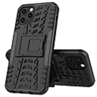 Case For iPhone 11 Shockproof with Stand Back Cover Solid Colored TPU PC Case For iPhone 12 / 11 Pro Max / SE2020 / XS Max / XR XS 7 / 8 7 / 8 plus