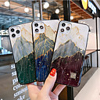 Case For iPhone 11ProMax/11Pro/11/iPhoneXS Max/XR/XS/7/8Plus/SE 2020/6P Shockproof Dustproof Back Cover Geometric Pattern Scenery TPU