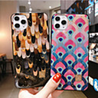 Case For iPhone 11ProMax/11Pro/11/iPhoneXS Max/XR/XS/7/8Plus/SE 2020/6P Shockproof Dustproof Back Cover Geometric Pattern Silica Gel